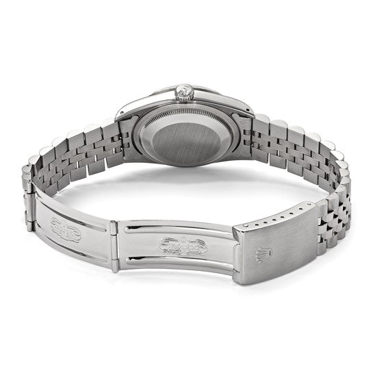Pre-owned Rolex Steel/18kw Men's Diamond Datejust Watch
