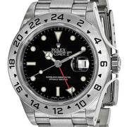 Pre-owned Rolex Steel Mens Explorer II Black Watch