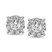14K White Gold 5/8 Ct.Tw. Diamond Fashion Earrings
