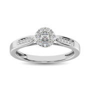 10K White Gold 1/4 Ctw Diamond Promise Ring