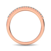 10K Rose Gold 1/10 Ctw Diamond Wedding Ring