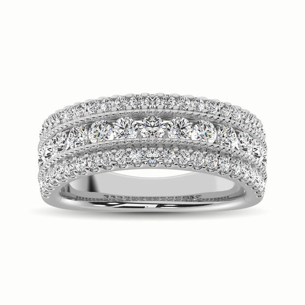 14K White Gold 1 1/3 Ct.Tw. Diamond Anniversary Ring