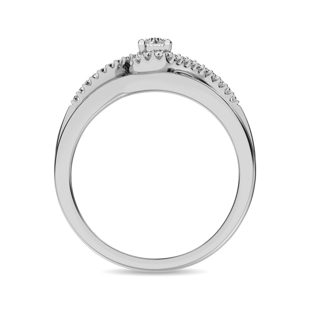 Diamond Bridal Ring 1/4 ct tw in Round-cut 10K White Gold