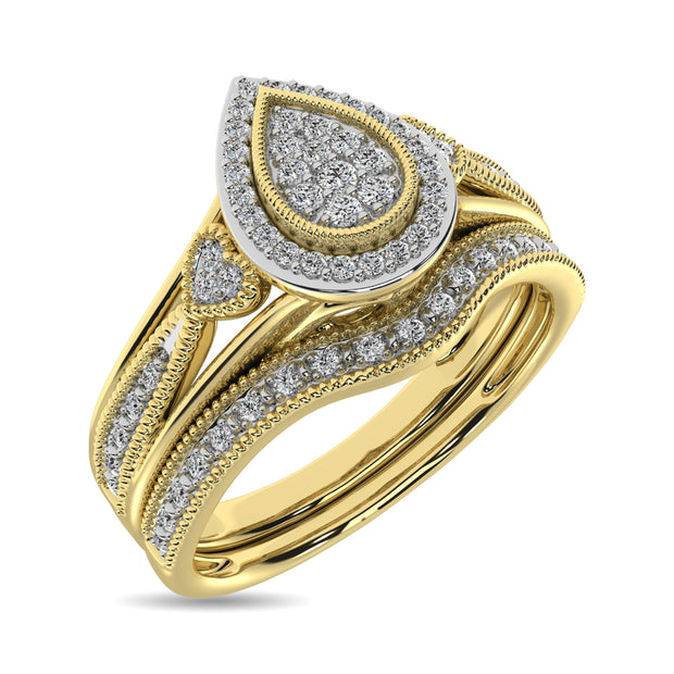 Diamond Bridal Ring 1/6 ct tw in Round-cut 10K in Yellow Gold