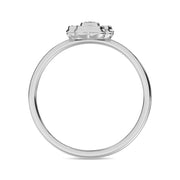 Diamond 1/4 ct tw Flower Ring in 10K White Gold