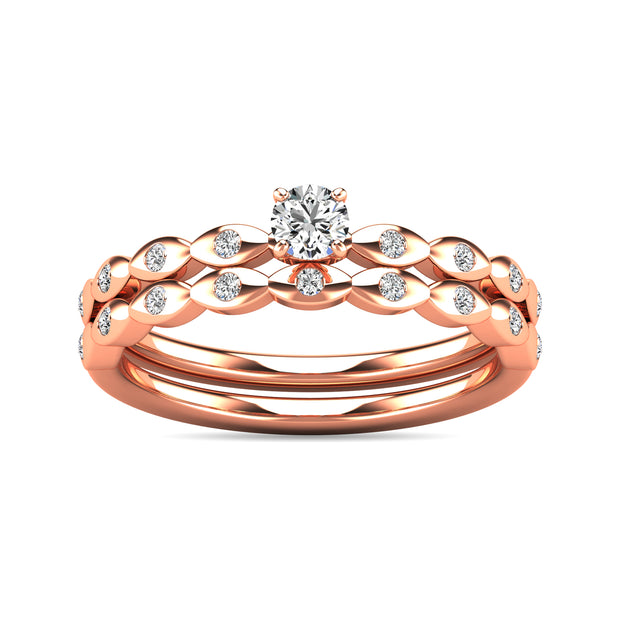 Diamond 1/3 ct tw Bridal Ring in 10K Rose Gold