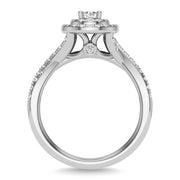 Diamond 1 Ct.Tw. Round Cut Bridal Ring in 14K White Gold