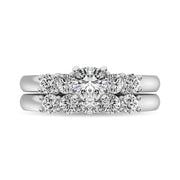 Diamond 1 ct tw Round Cut Bridal Ring in 14K White Gold