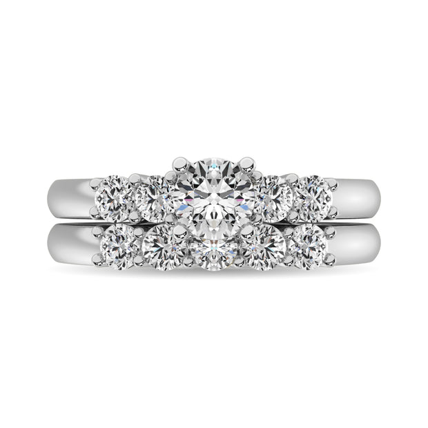 Diamond 1 ct tw Round Cut Bridal Ring in 14K White Gold