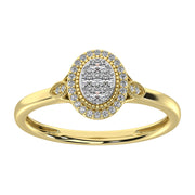 10K Yellow Gold 1/5 Ct.Tw. Diamond Promise Ring