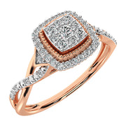 10K Rose Gold 1/5 Ct.Tw. Diamond Promise Ring
