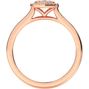 10K Rose Gold 1/6 Ct.Tw. Diamond Heart Promise Ring