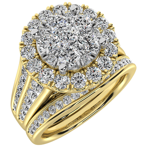 10K Yellow Gold 2 Ct.Tw. Round Diamond Bridal Ring