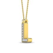 Diamond 1/20 Ct.Tw. Letter L Pendant in 10K Yellow Gold""