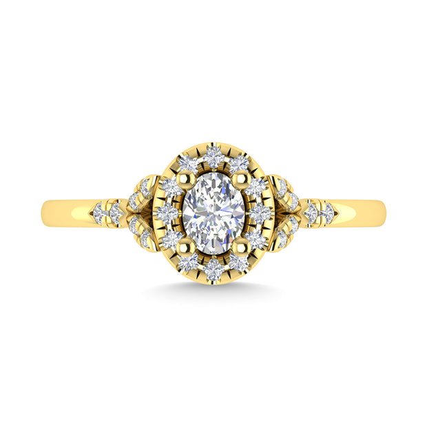 Diamond 1/2 Ct.Tw. Engagement Ring in 14K Yellow Gold