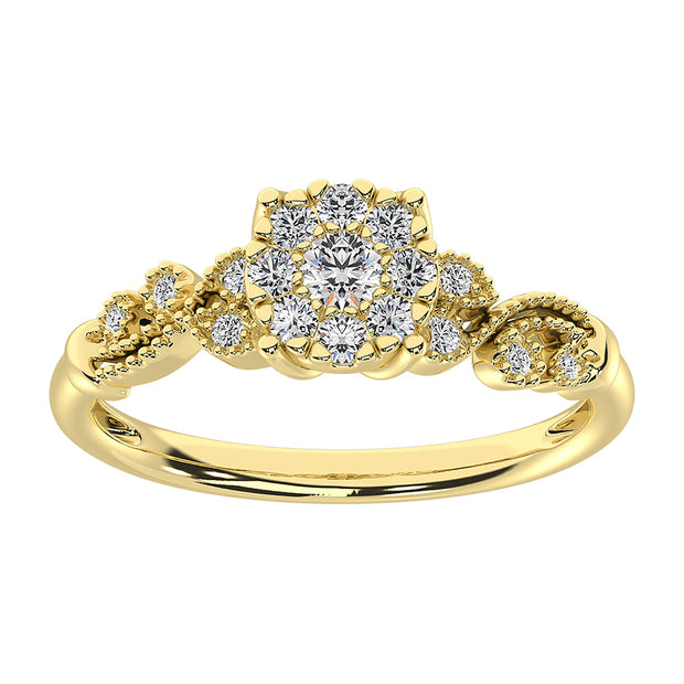 10K Yellow Gold 1/3 Ct.Tw. Diamond Promise Ring