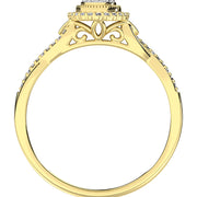 10K Yellow Gold 1/5 Ct.Tw. Diamond Oval Shape Promise Ring