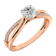 10K Rose Gold 1/6 Ct.Tw. Diamond Promise Ring