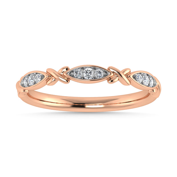 Diamond 1/20 Ct.Tw. Stack Band in 10K Rose Gold