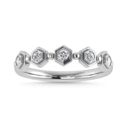 Diamond 1/8 Ct.Tw. Stack Band in 10K White Gold