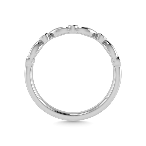10K White Gold Diamond 1/20 Ct.Tw. Stackable Ring