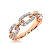 10K Rose Gold Diamond 1/5 Ct.Tw. Fashion Ring