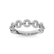 14K White Gold Diamond 1/5 Ct.Tw. Stackable Ring