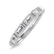 14K White Gold Diamond 1/4 Ct.Tw. Stackable Band