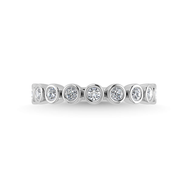 14K White Gold Diamond 1/2 Ct.Tw. Stackable Band