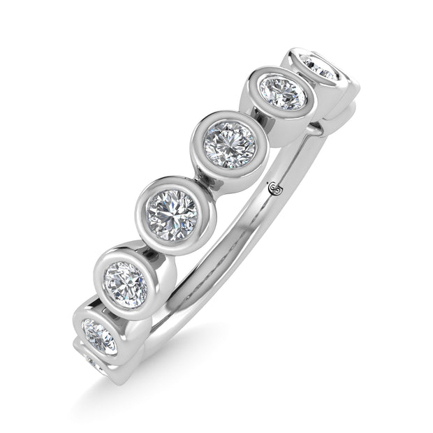 14K White Gold Diamond 1/2 Ct.Tw. Stackable Band