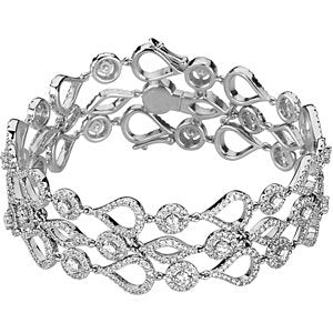 14K White 6 1/2 CTW Diamond Bracelet