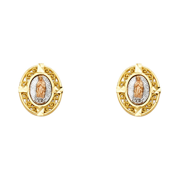 14K Our Lady of Guadalupe Earrings