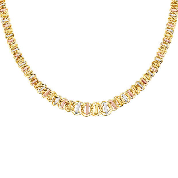 14K Graduated Hollow Necklace