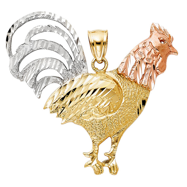 14K ROOSTER PENDANT