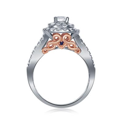 14K DIAMOND BRIDAL WEDDING RING SET 1-1/2 CTW (CERTIFIED)