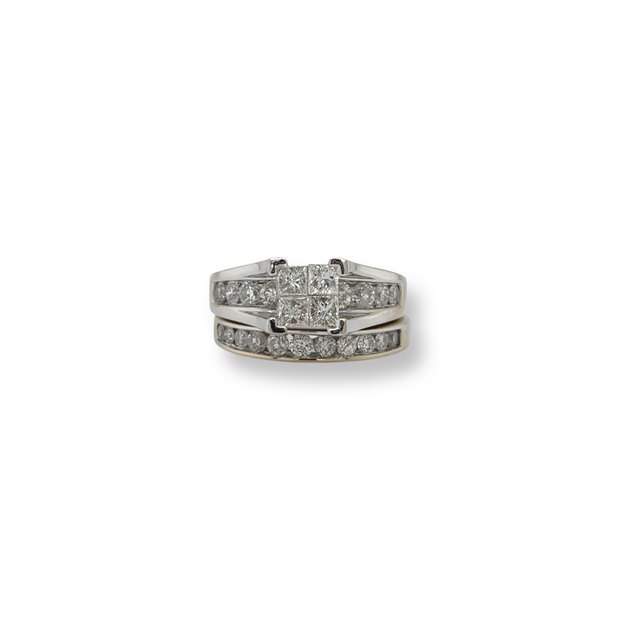 2 CTW DIAMOND TWO-PEICE BRIDAL RING CERTIFIED