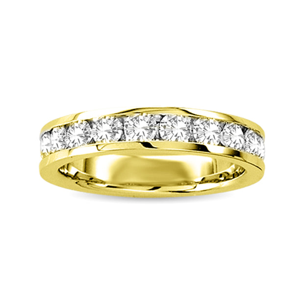 Diamond Machine Band 1/4 Ct.tw Round-cut 10K Yellow Gold