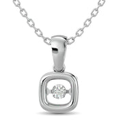 Diamond Shimmering Pendant 1/50 Ct.tw Round-cut in Sterling Silver