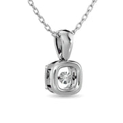 Diamond Shimmering Pendant 1/50 Ct.tw Round-cut in Sterling Silver