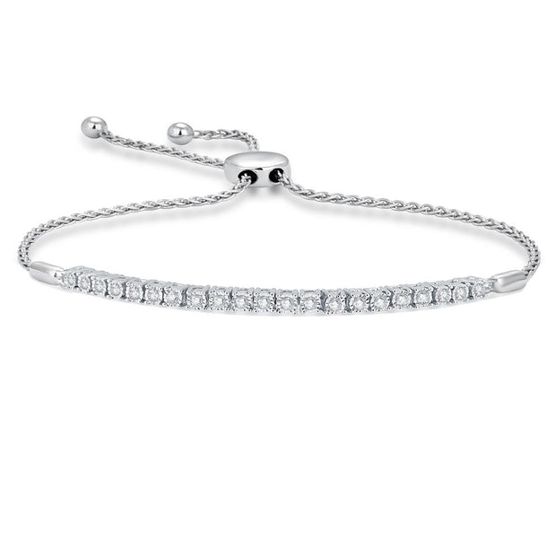 10K White Gold 1/2 Ct.tw Diamond Bracelet
