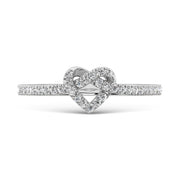 10K White Gold 1/6 Ct.tw Diamond Heart Ring