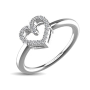 10K White Gold 1/20 Ct.tw Diamond Heart Ring