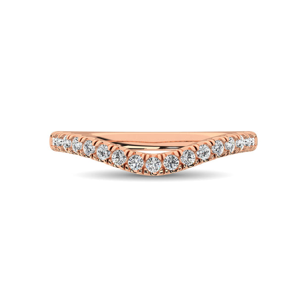 14K Rose Gold 1/3 Ct.Tw. Diamond Curve Band