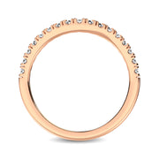 14K Rose Gold 1/3 Ct.Tw. Diamond Curve Band