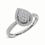 14K White Gold 2/5 Ct.Tw. Diamond Fashion Ring