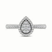 14K White Gold 2/5 Ct.Tw. Diamond Fashion Ring