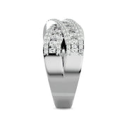 Diamond 1 Ct.tw Crossover Fashion Ring in 14K White Gold