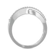 Diamond 1 Ct.tw Crossover Fashion Ring in 14K White Gold