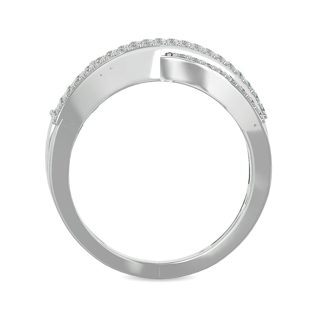 Diamond 1 Ct.tw Crossover Fashion Ring in 14K White Gold