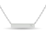 Diamond Bar Necklace 1/20 Ct.tw in Sterling Silver